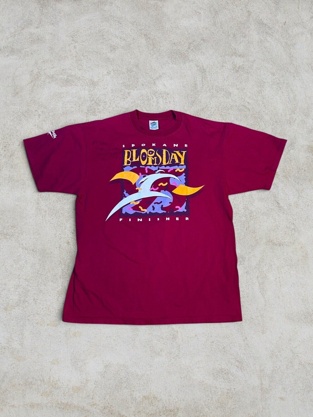 Vintage 1995 Bloomsday Marathon SIGNED 1st Place Shirt Delilah Asiago Red Sz L